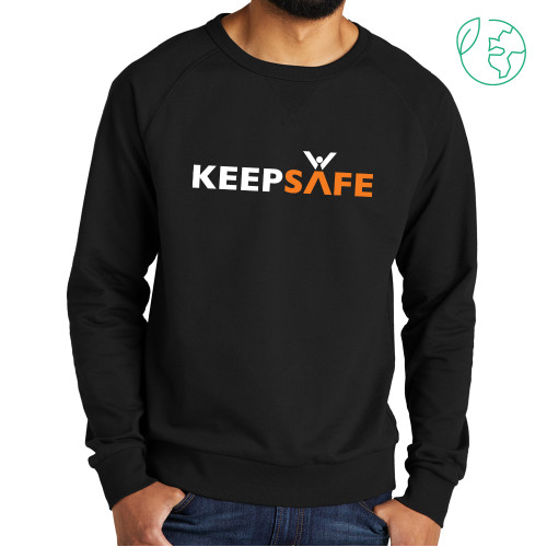  Allmade Black Organic French Terry Crewneck Sweatshirt - KeepSafe