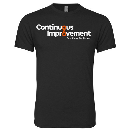  Next Level Black Triblend Tee - Continuous Improvement
