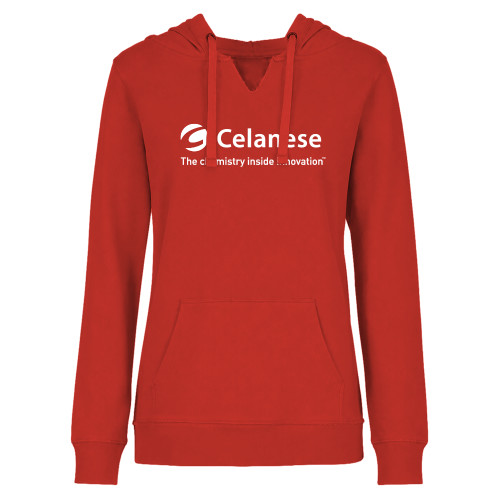  Womens Plus Red Hoodie - Celanese - Primary Logo w/Tagline