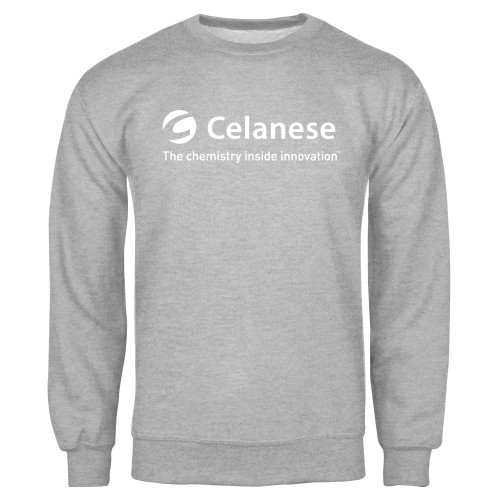  Grey Fleece Crew - Celanese - Primary Logo w/Tagline