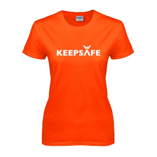  Womens Orange Short Sleeve Tee - KeepSafe