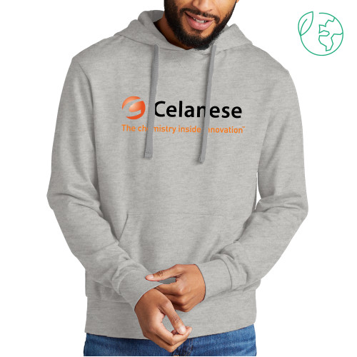  Allmade Light Grey Organic French Terry Pullover Hoodie - Celanese - Primary Logo w/Tagline