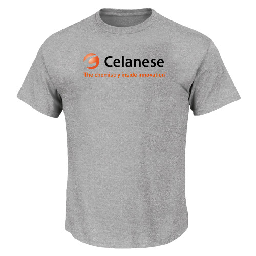  Tall Heather Grey T Shirt - Celanese - Primary Logo w/Tagline