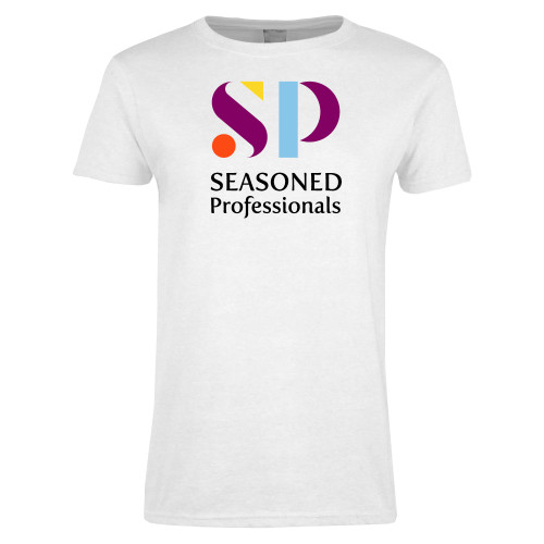  Womens White Short Sleeve Tee - Seasoned Professionals Vertical