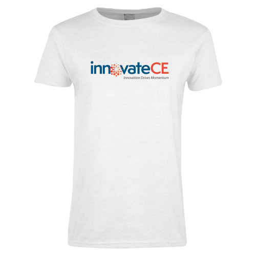  Womens White Short Sleeve Tee - innovateCE