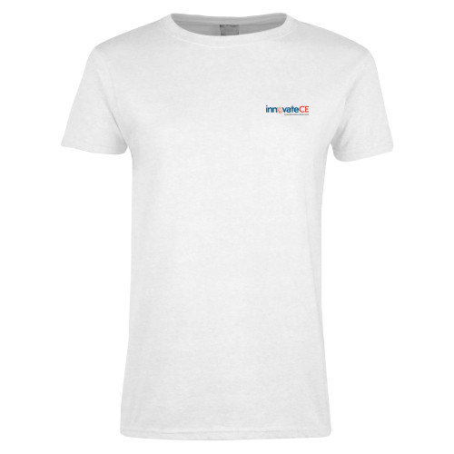  Womens White Short Sleeve Tee - innovateCE