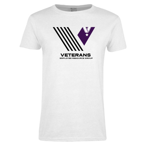  Womens White Short Sleeve Tee - Veterans