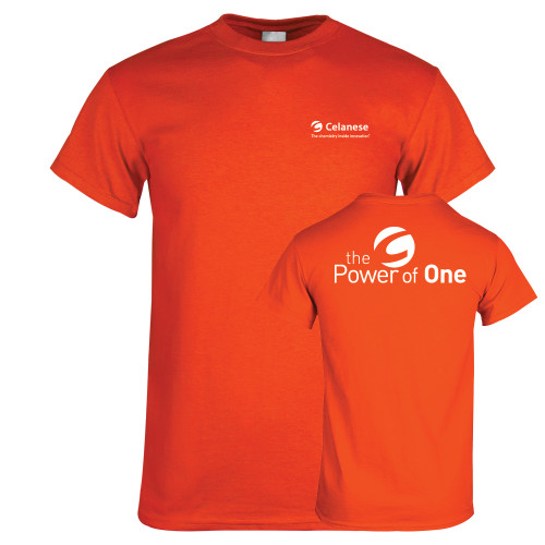  Orange T Shirt - Celanese - Primary Logo w/Tagline