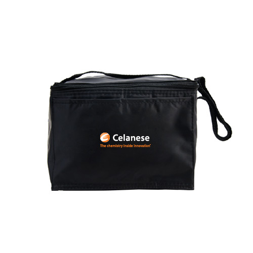  Six Pack Black Cooler - Celanese - Primary Logo w/Tagline