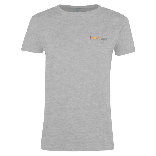  Womens Grey Short Sleeve Tee - bold w tagline