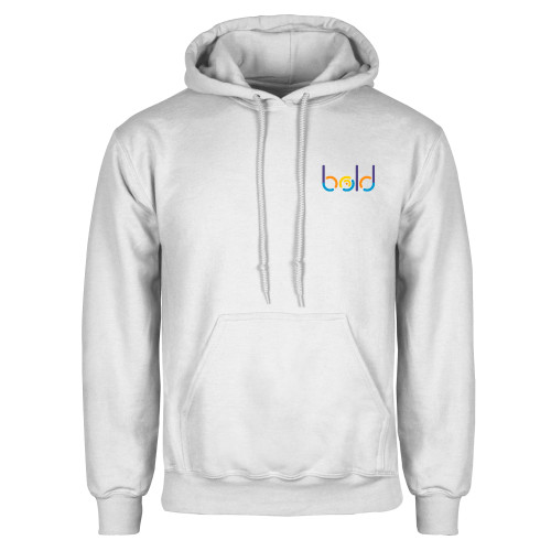  White Fleece Hoodie - bold