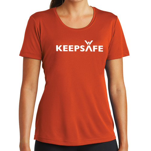  Womens Orange Performance Tee - KeepSafe
