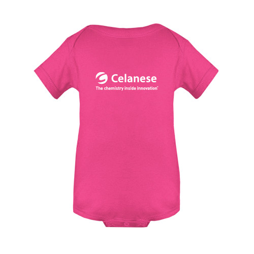  Fuchsia Infant Onesie - Celanese - Primary Logo w/Tagline