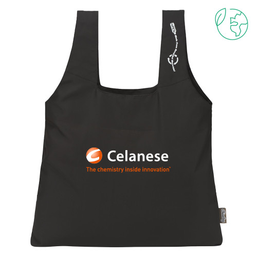  ChicoBag Black Original rePETe Tote - Celanese - Primary Logo w/Tagline