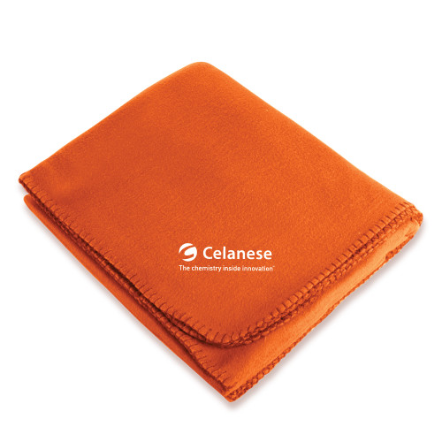  Orange Arctic Fleece Blanket - Celanese - Primary Logo w/Tagline