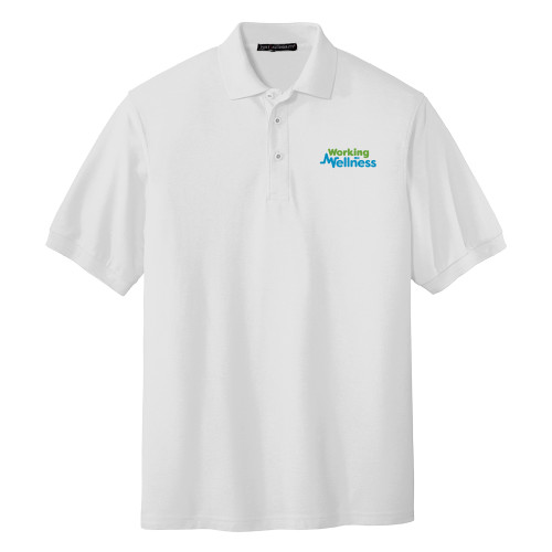  White Silk Touch Polo - Working on Wellness