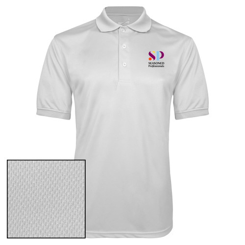  White Dry Mesh Polo - Seasoned Professionals Vertical