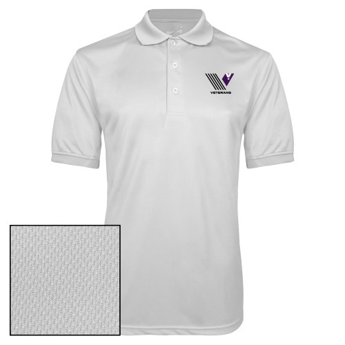  White Dry Mesh Polo - Veterans