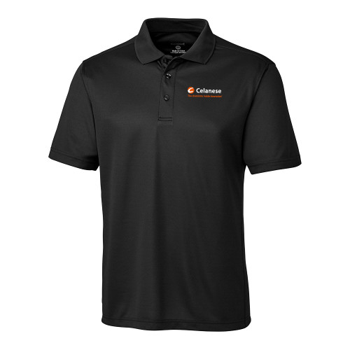  C&B Black Clique Ice Pique Polo - Celanese - Primary Logo w/Tagline
