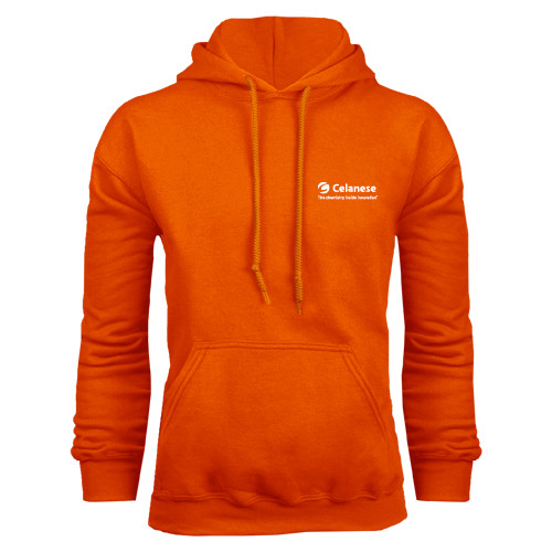  Orange Fleece Hoodie - Celanese - Primary Logo w/Tagline