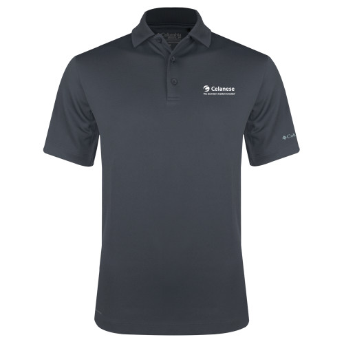  Columbia Charcoal Omni Wick Drive Polo - Celanese - Primary Logo w/Tagline