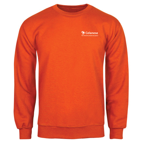  Orange Fleece Crew - Celanese - Primary Logo w/Tagline