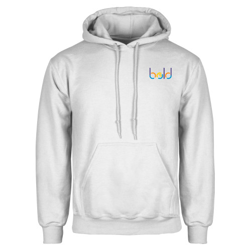  White Fleece Hoodie - bold