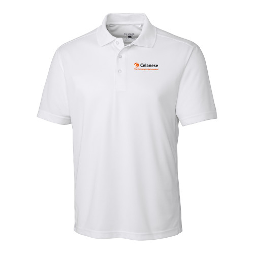 C&B White Clique Ice Pique Polo - Celanese - Primary Logo w/Tagline