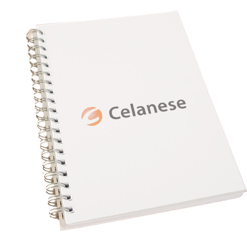  Clear 7 x 10 Spiral Journal Notebook - Color Logo