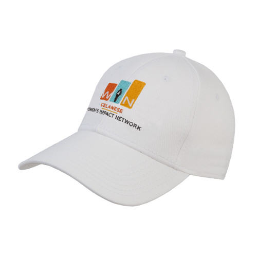  White Structured Adjustable Pro Style Hat - Womens Impact Network