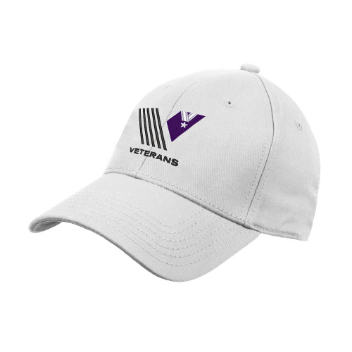  White Structured Adjustable Pro Style Hat - Veterans