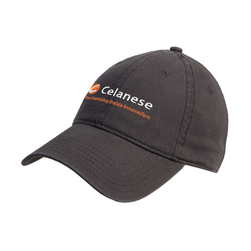  Charcoal Unstructured Adjustable Low Profile Hat - Celanese - Primary Logo w/Tagline