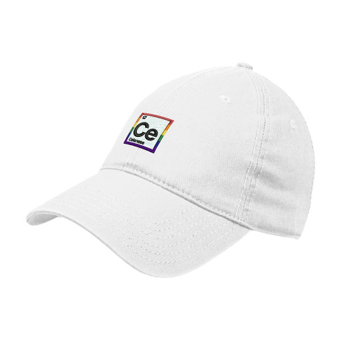  White Unstructured Adjustable Low Profile Hat - LIDER Wordmark