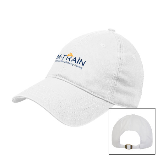  White Unstructured Adjustable Low Profile Hat - M Train Celanese Manufacturing Training