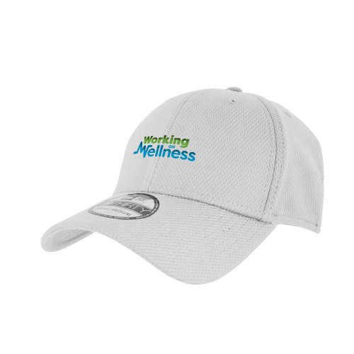  New Era White Diamond Era 39Thirty Stretch Fit Hat - Working on Wellness