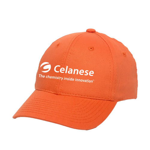  Orange Structured Adjustable Pro Style Hat - Celanese - Primary Logo w/Tagline
