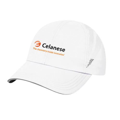  White Performance Cap - Celanese - Primary Logo w/Tagline