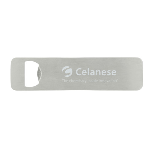  Magnetic Stainless Steel Bottle Opener - Celanese - Primary Logo w/Tagline Engraved