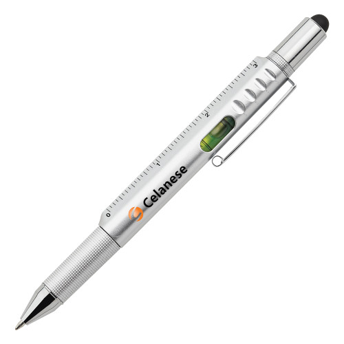  6 in 1 Silver Ballpoint Pen - Celanese