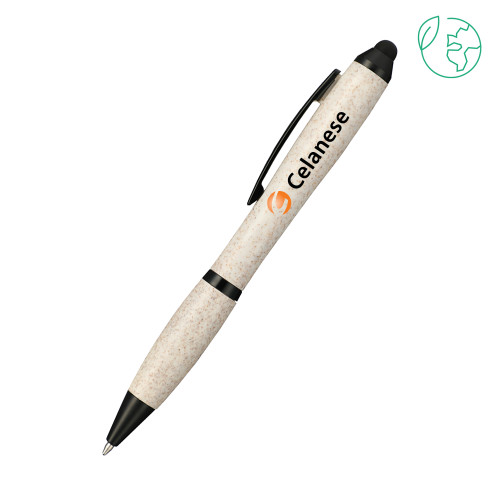  Nash Wheat Straw Ballpoint Beige Stylus Pen - Celanese