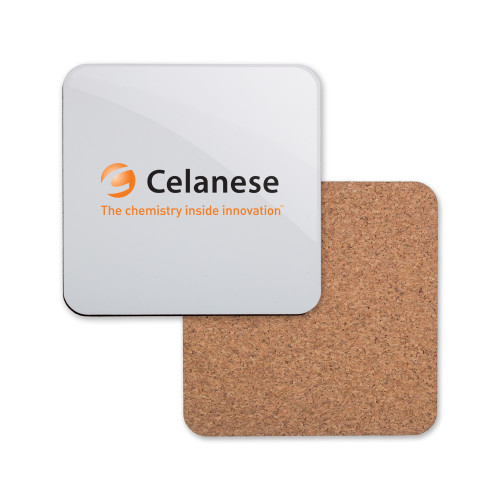  Hardboard Coaster w/Cork Backing - Celanese - Primary Logo w/Tagline