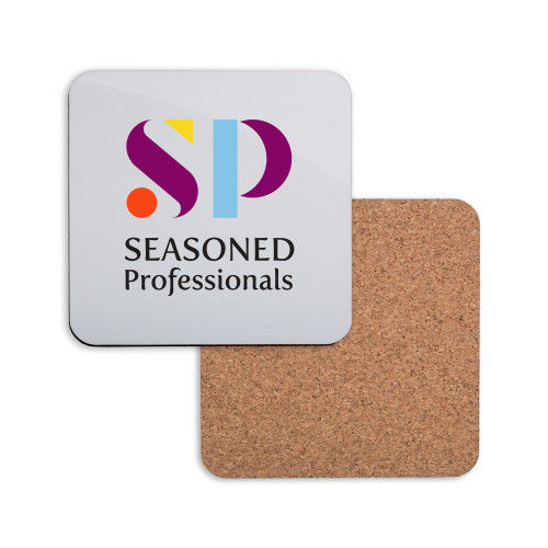  Hardboard Coaster w/Cork Backing - Seasoned Professionals Vertical