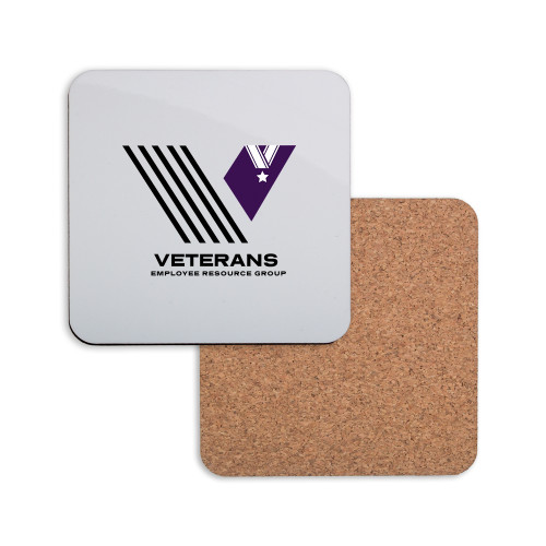  Hardboard Coaster w/Cork Backing - Veterans