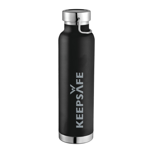  Thor Copper Vacuum Insulated Black Bottle 22oz - KeepSafe Engraved