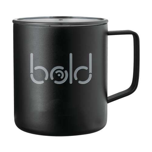  Rover Camp Vacuum Insulated Black Mug 14oz - bold engraved