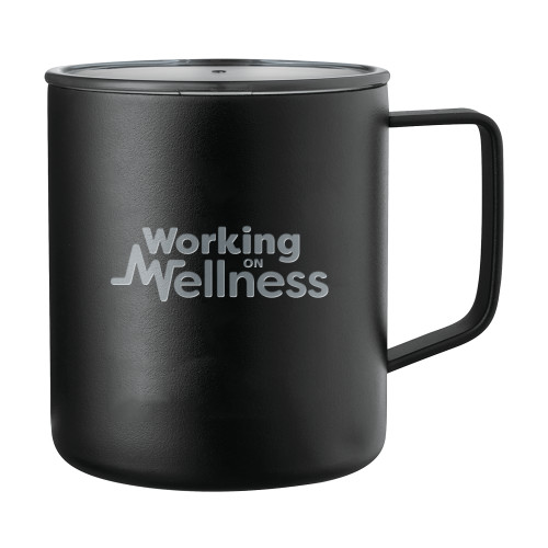  Rover Camp Vacuum Insulated Black Mug 14oz - Working on Wellness Engraved