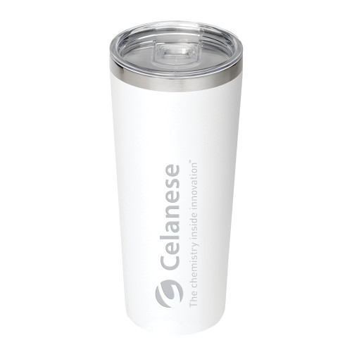  Thor Vacuum Insulated White Tumbler 22oz - Celanese - Primary Logo w/Tagline Engraved