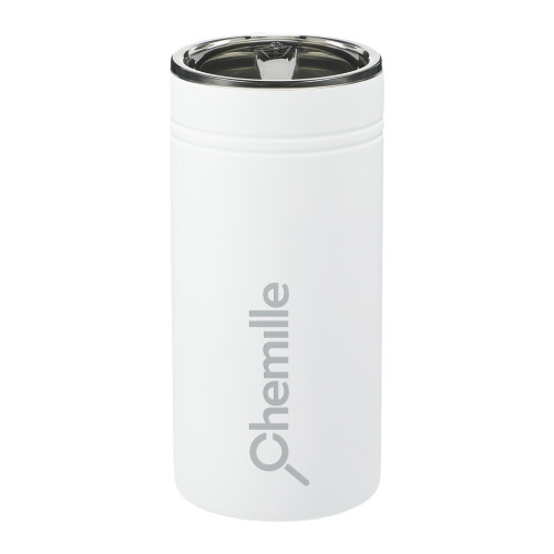  Sherpa Vacuum White Tumbler & Insulator 12oz - Chemille Engraved