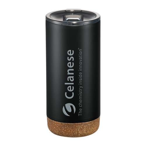  Valhalla Vacuum Insulated Black Tumbler 16oz - Celanese - Primary Logo w/Tagline Engraved