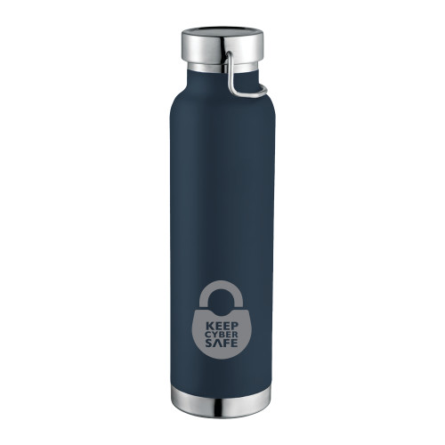  Thor Copper Vacuum Insulated Navy Bottle 22oz - Keep Cyber Safe Engrave